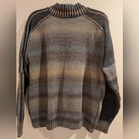 Montechiaro Lorenzoni Men's Sweater Jacket, Zipper, Large Made In Italy Vintage - Picture 4 of 8